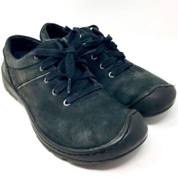 Keen womans black suede sneakers US8 BoxT  lace up - Picture 7 of 7